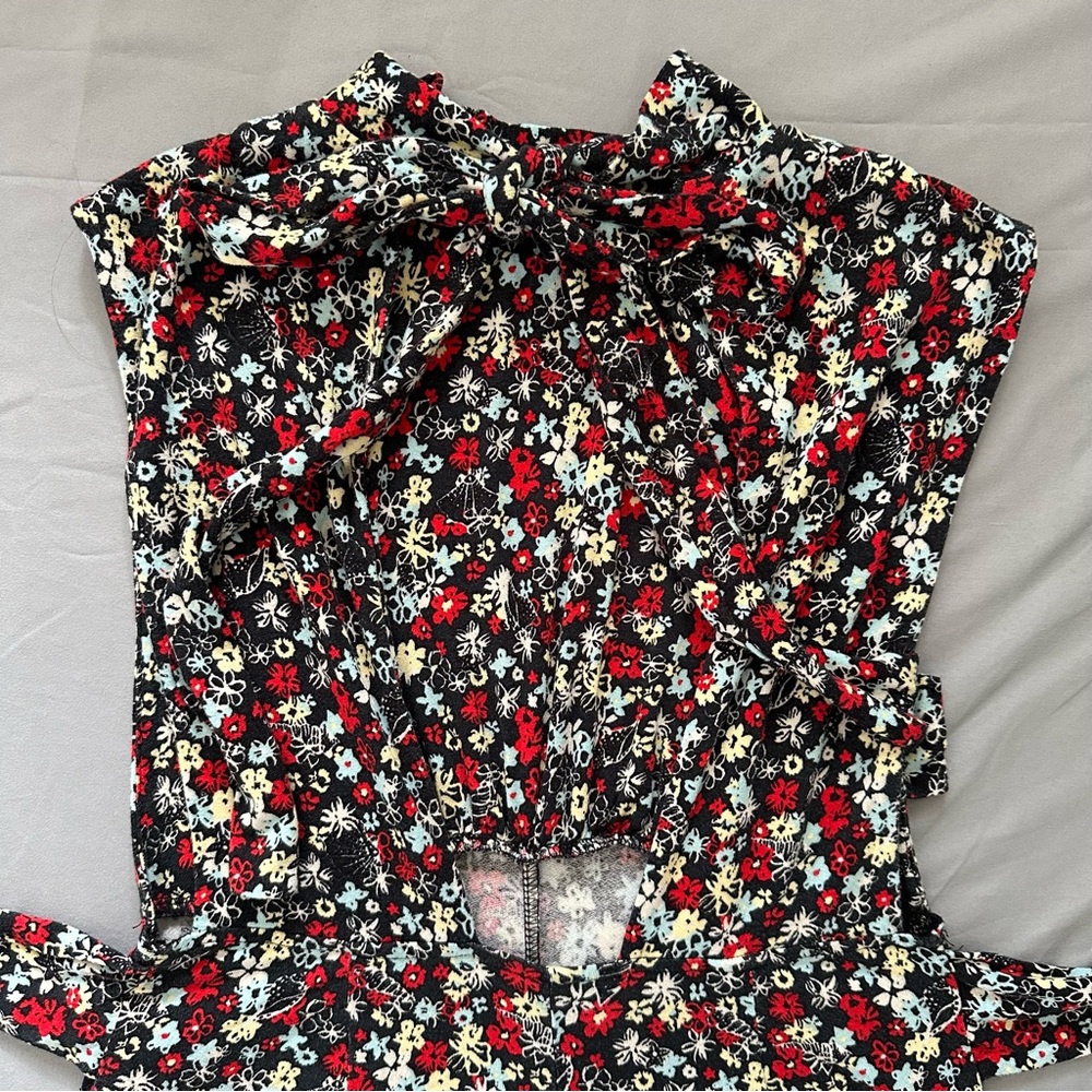 Free People Vibe Check One-Piece Jumpsuit – Black Ditsy Shell Combo – XS - Picture 8 of 12